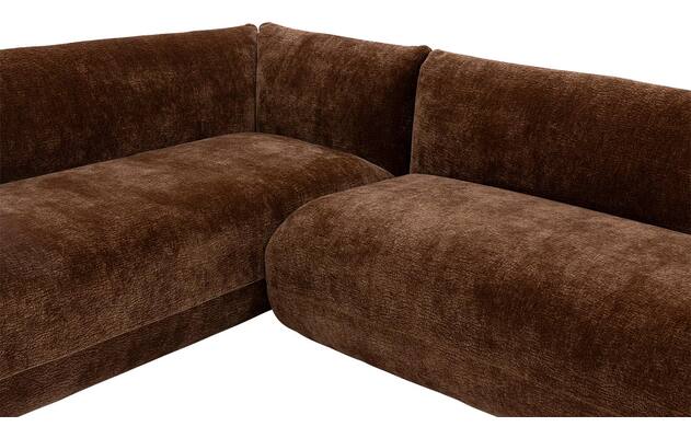Goossens hoekbank kelsey bruin stof - 8243402-gespiegeld-10