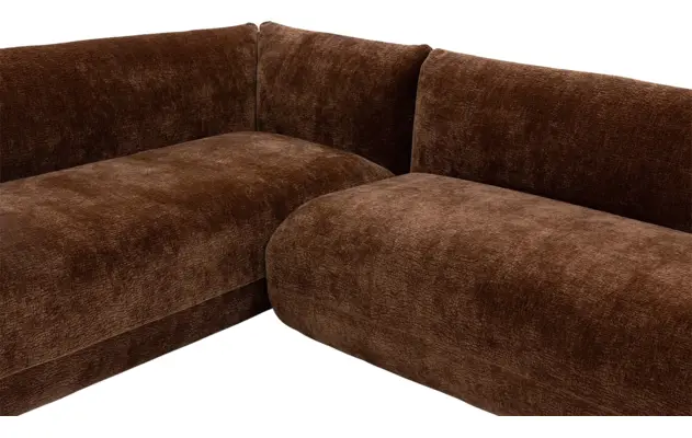 Goossens hoekbank kelsey bruin stof - 8243402-gespiegeld-10