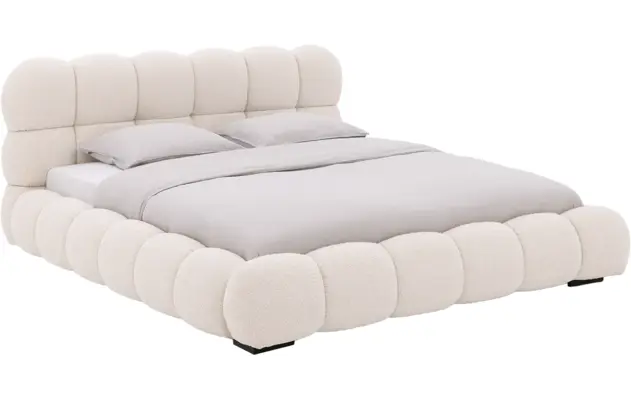 Goossens gestoffeerd bedframe cloud beige stof - 8243570-goossens-cloud-bedframe-stof-01