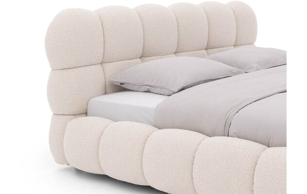 Goossens gestoffeerd bedframe cloud beige stof - 8243570-goossens-cloud-bedframe-stof-06
