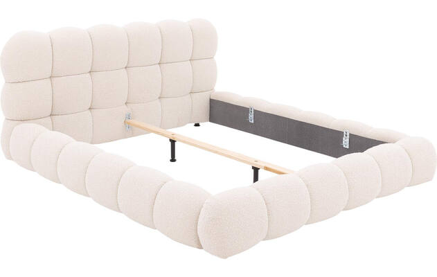 Goossens gestoffeerd bedframe cloud beige stof - 8243570-goossens-cloud-bedframe-stof-08