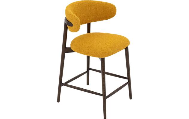 Goossens counterstoel diede geel stof - 8243605-goossens-diede-barstoel-stof-05