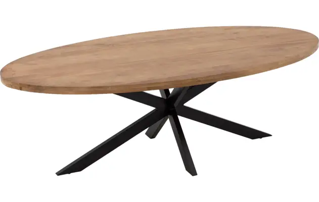 Goossens basic eettafel lecca bruin mango - 8243816-goossens-basic-lecce-eettafel-mango-bruin-02