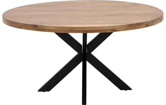 Goossens basic eettafel lecca bruin mango - 8243828-goossens-basic-lecce-eettafel-mango-bruin-03