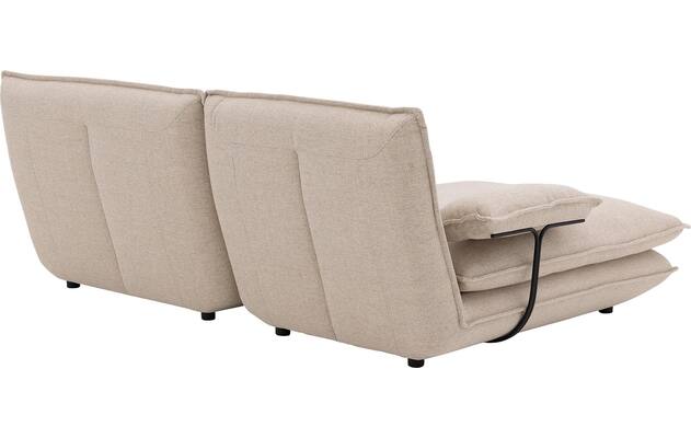 Goossens loungebank alegro beige stof - 8243830-gespiegeld-04