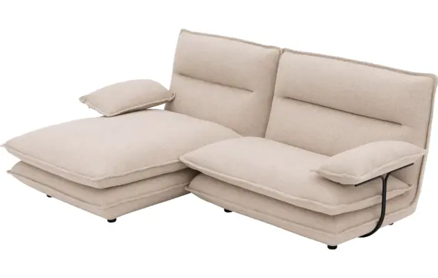 Goossens loungebank alegro beige stof - 8243830-gespiegeld-06