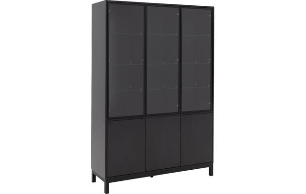 Goossens vitrinekast valencia zwart melamine - 8243924-goossens-valencia-vitrinekast-melamine-03