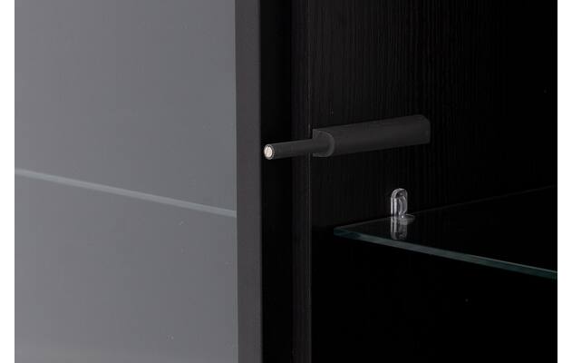 Goossens vitrinekast valencia zwart melamine - 8243924-goossens-valencia-vitrinekast-melamine-10