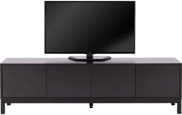 Goossens tv meubel valencia zwart melamine - 8243926-goossens-valencia-tv-meubel-melamine-zwart-02