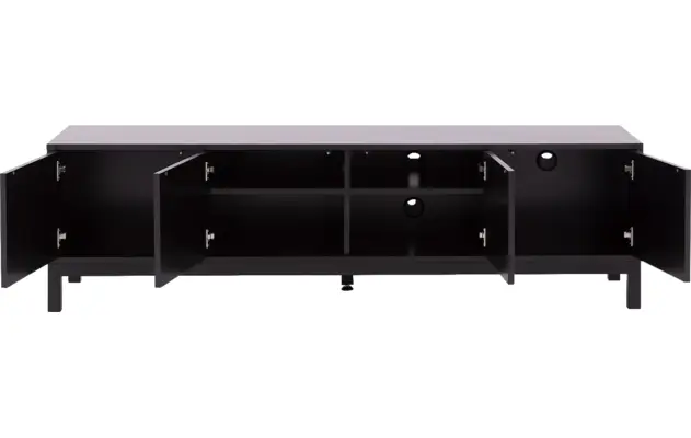 Goossens tv meubel valencia zwart melamine - 8243926-goossens-valencia-tv-meubel-melamine-zwart-03
