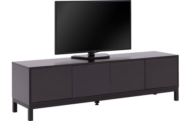 Goossens tv meubel valencia zwart melamine - 8243926-goossens-valencia-tv-meubel-melamine-zwart-05