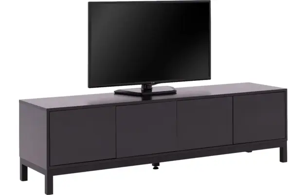 Goossens tv meubel valencia zwart melamine - 8243926-goossens-valencia-tv-meubel-melamine-zwart-05