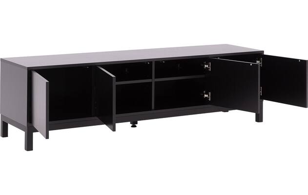 Goossens tv meubel valencia zwart melamine - 8243926-goossens-valencia-tv-meubel-melamine-zwart-06