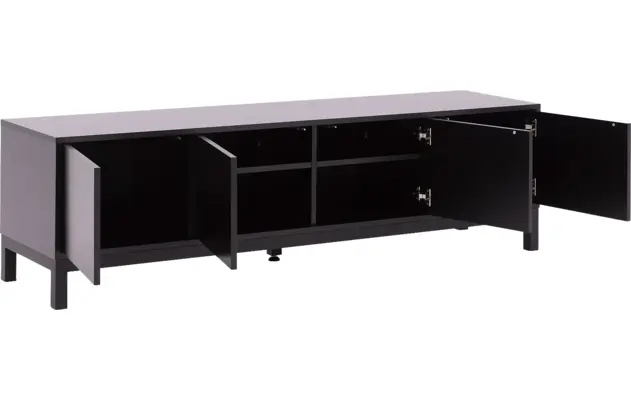 Goossens tv meubel valencia zwart melamine - 8243926-goossens-valencia-tv-meubel-melamine-zwart-06