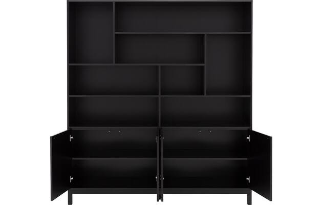 Goossens buffetkast valencia zwart melamine - 8243927-goossens-valencia-buffetkast-melamine-02