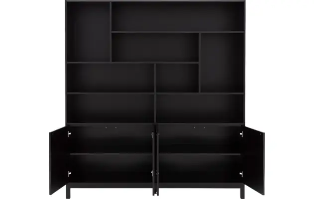 Goossens buffetkast valencia zwart melamine - 8243927-goossens-valencia-buffetkast-melamine-02