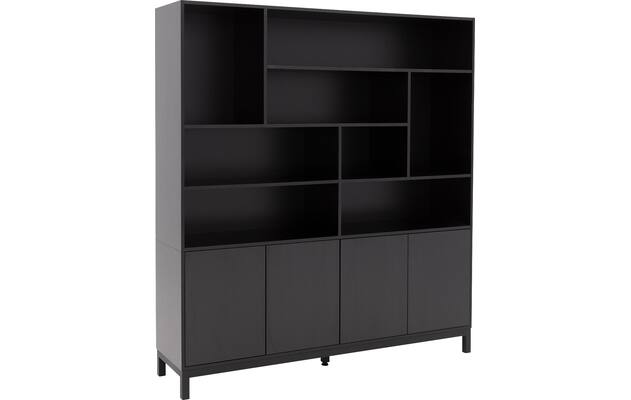 Goossens buffetkast valencia zwart melamine - 8243927-goossens-valencia-buffetkast-melamine-03
