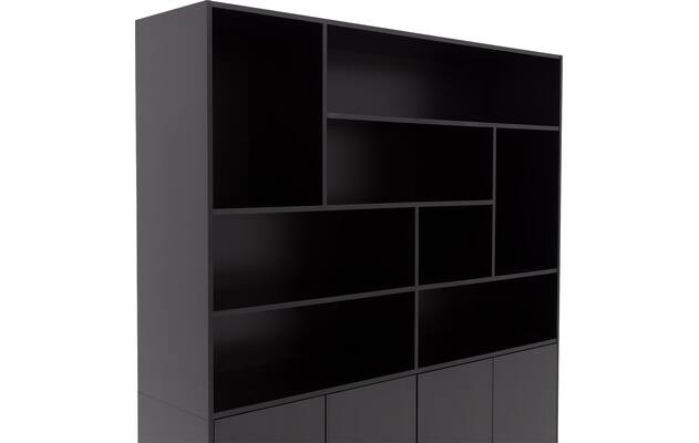 Goossens buffetkast valencia zwart melamine - 8243927-goossens-valencia-buffetkast-melamine-04