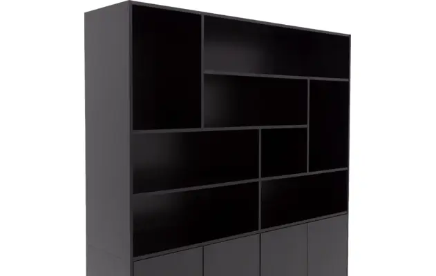 Goossens buffetkast valencia zwart melamine - 8243927-goossens-valencia-buffetkast-melamine-04