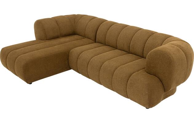 Goossens hoekbank weave geel stof - 8243949-gespiegeld-14