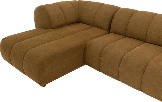 Goossens hoekbank weave geel stof - 8243949-gespiegeld-15