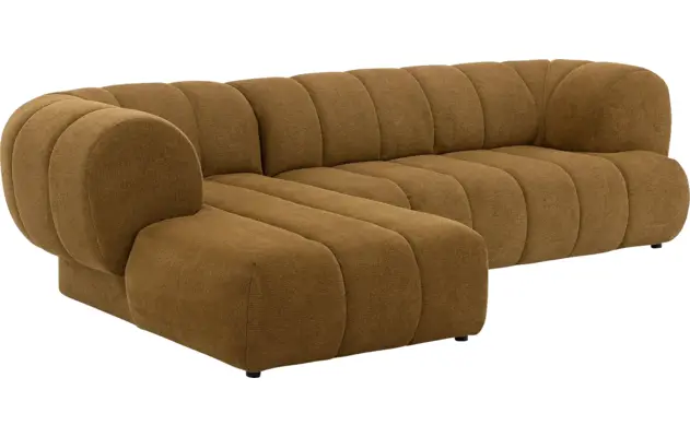 Goossens hoekbank weave geel stof - 8243949-gespiegeld-21