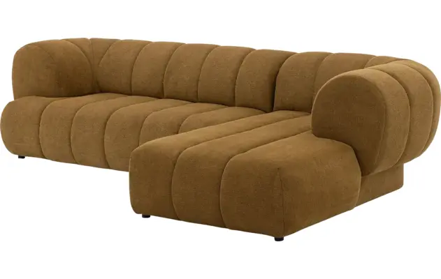 Goossens hoekbank weave geel stof - 8243949-goossens-weave-bank-stof-geel-05
