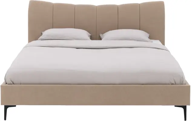 Goossens gestoffeerd bedframe victory bruin stof - 8243952-goossens-victory-bedframe-stof-02