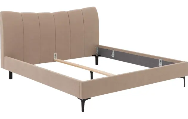 Goossens gestoffeerd bedframe victory bruin stof - 8243952-goossens-victory-bedframe-stof-05