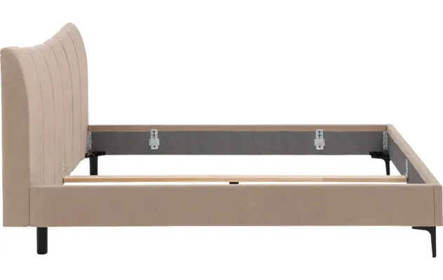 Goossens gestoffeerd bedframe victory bruin stof - 8243952-goossens-victory-bedframe-stof-06