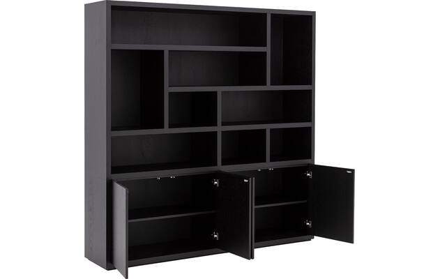 Goossens buffetkast barcelona zwart eiken - 8243983-goossens-barcelona-buffetkast-eiken-03