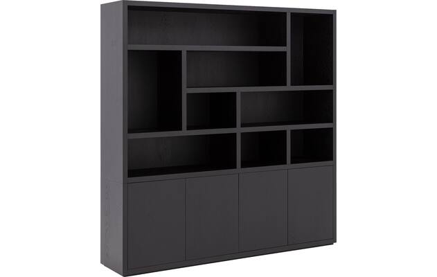Goossens buffetkast barcelona zwart eiken - 8243983-goossens-barcelona-buffetkast-eiken-04