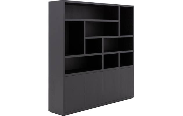Goossens buffetkast barcelona zwart eiken - 8243983-goossens-barcelona-buffetkast-eiken-05