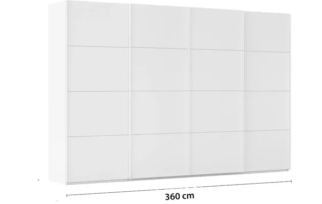 Goossens excellent kledingkast finca mat glas wit hoogwaardig meubelplaat - 8244185-03
