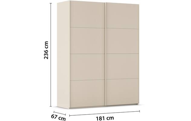 Goossens excellent kledingkast finca mat glas bruin hoogwaardig meubelplaat - 8244197-03