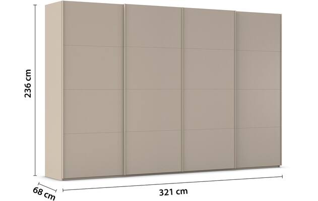 Goossens excellent kledingkast finca mat glas bruin hoogwaardig meubelplaat - 8244202-03
