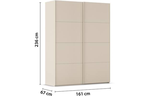 Goossens excellent kledingkast finca mat glas bruin hoogwaardig meubelplaat - 8244214-03