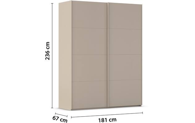 Goossens excellent kledingkast finca mat glas bruin hoogwaardig meubelplaat - 8244215-03