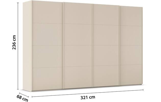 Goossens excellent kledingkast finca mat glas bruin hoogwaardig meubelplaat - 8244220-03