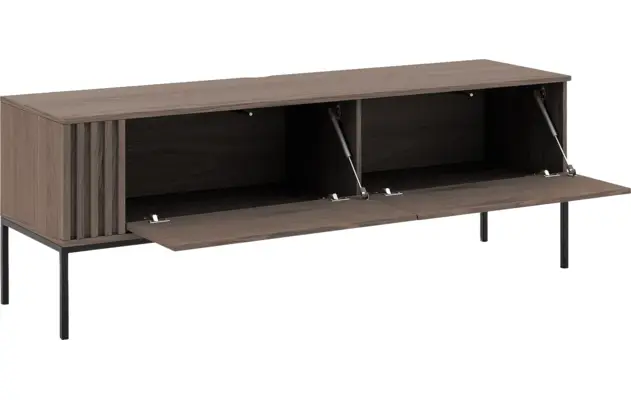 Goossens tv meubel viola donker bruin eiken - 8244509-goossens-viola-tv-meubel-eiken-donker-bruin-06