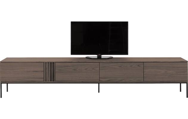 Goossens tv meubel viola donker bruin eiken - 8244517-goossens-viola-tv-meubel-eiken-donker-bruin-02
