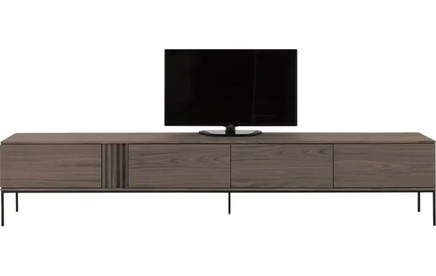Goossens tv meubel viola donker bruin eiken - 8244517-goossens-viola-tv-meubel-eiken-donker-bruin-02