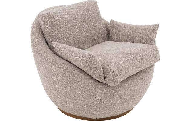 Goossens draaifauteuil lazy bruin stof - 8244531-goossens-lazy-fauteuil-stof-05