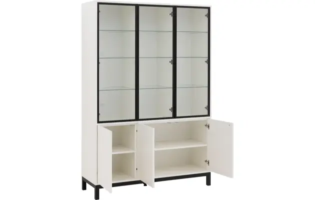 Goossens vitrinekast valencia wit melamine - 8244533-goossens-valencia-vitrinekast-melamine-05