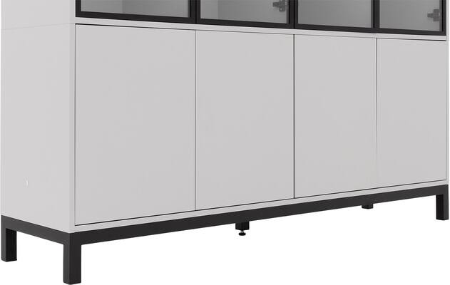 Goossens vitrinekast valencia grijs melamine - 8244534-goossens-valencia-vitrinekast-melamine-10