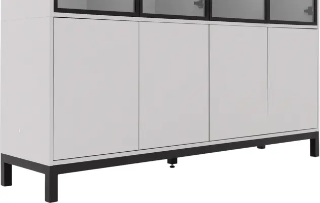 Goossens vitrinekast valencia grijs melamine - 8244534-goossens-valencia-vitrinekast-melamine-10