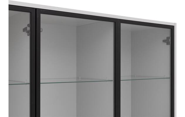 Goossens vitrinekast valencia grijs melamine - 8244534-goossens-valencia-vitrinekast-melamine-12