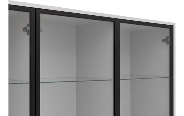 Goossens vitrinekast valencia grijs melamine - 8244534-goossens-valencia-vitrinekast-melamine-12