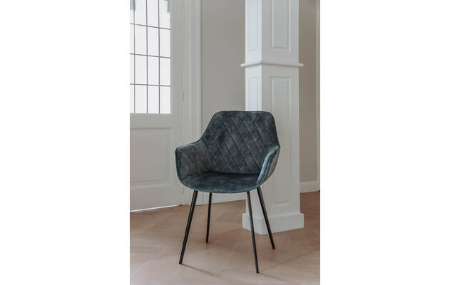 Goossens basic eetkamerstoel ebi blauw stof - 8244598-goossens-basic-ebi-eetkamerstoel-stof-blauw-01