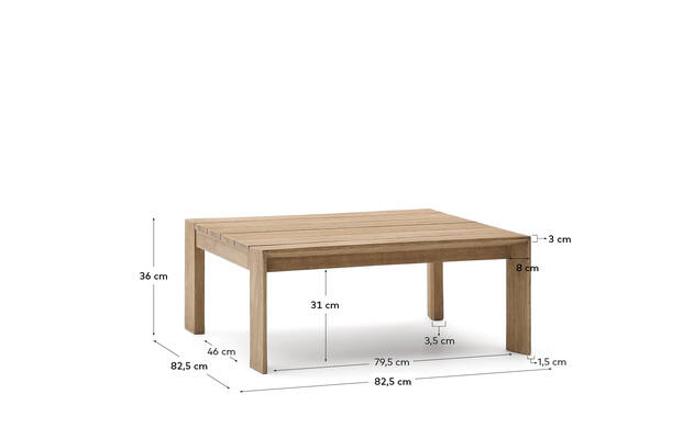 Kave home salontafel voor buiten ataman blank acaciahout - 8250121-kave-home-ataman-tuintafels-acaciahout-12